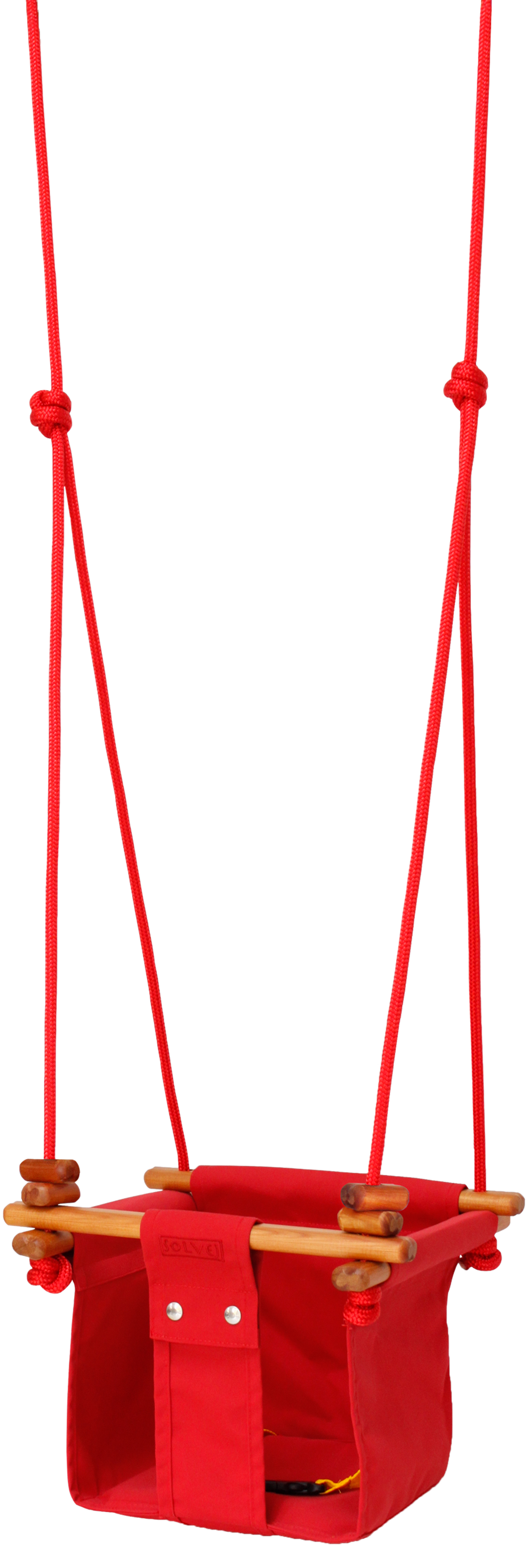 Outdoor baby and child swing in red