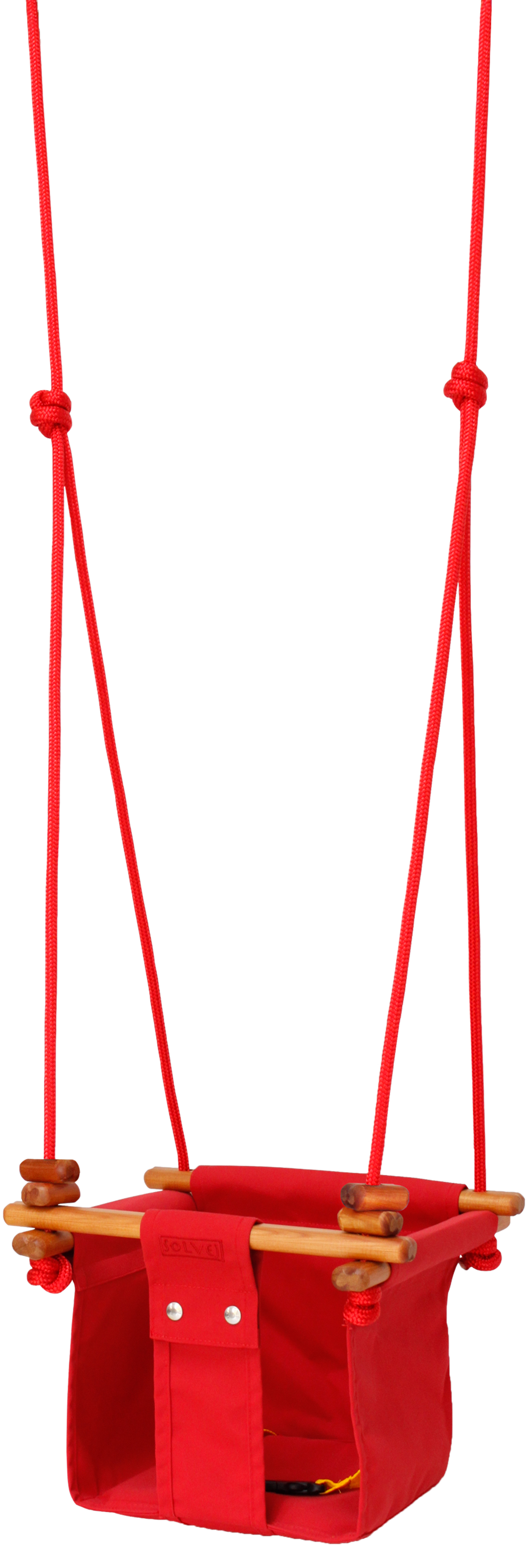 Outdoor baby and child swing in red