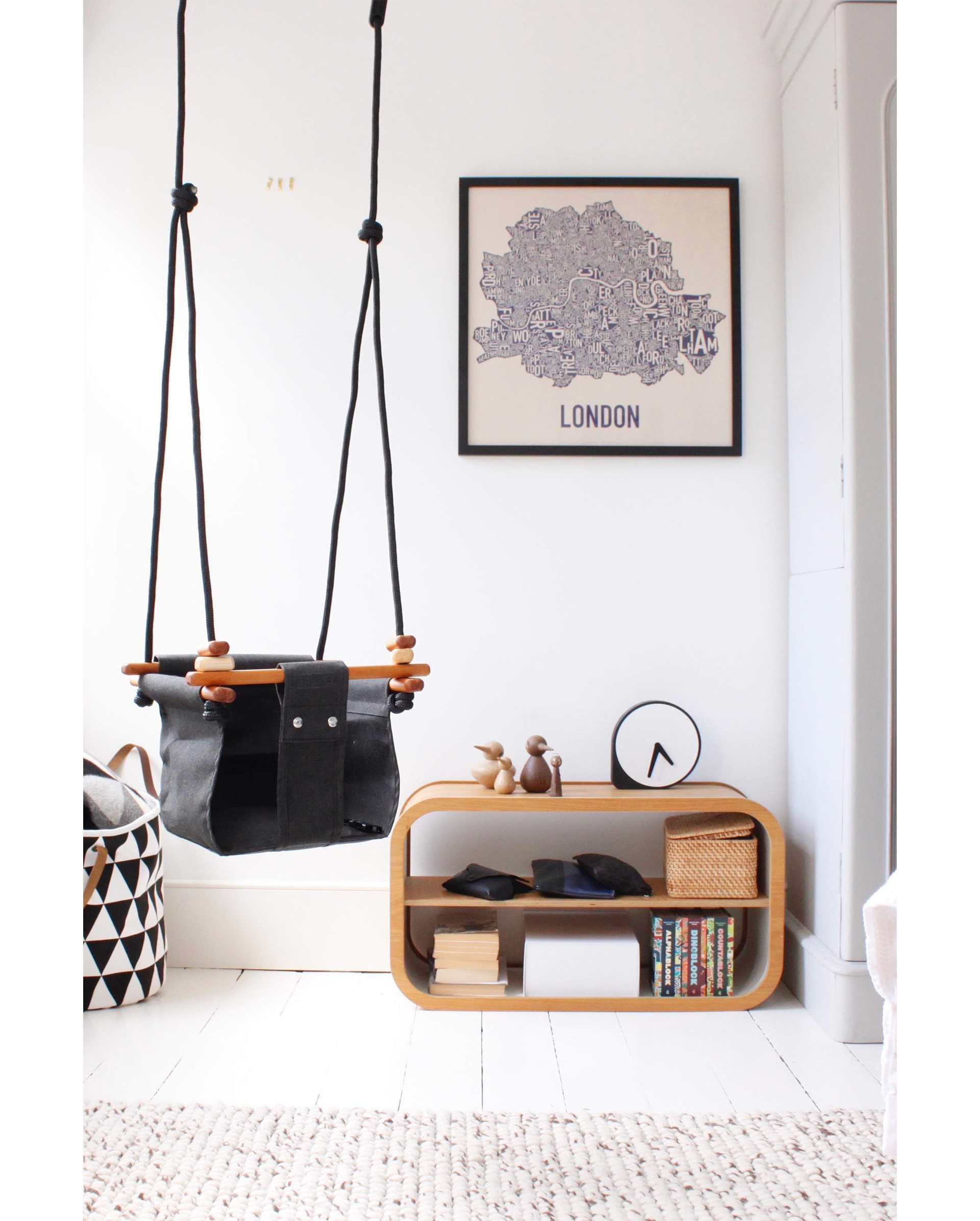Grey indoor swing