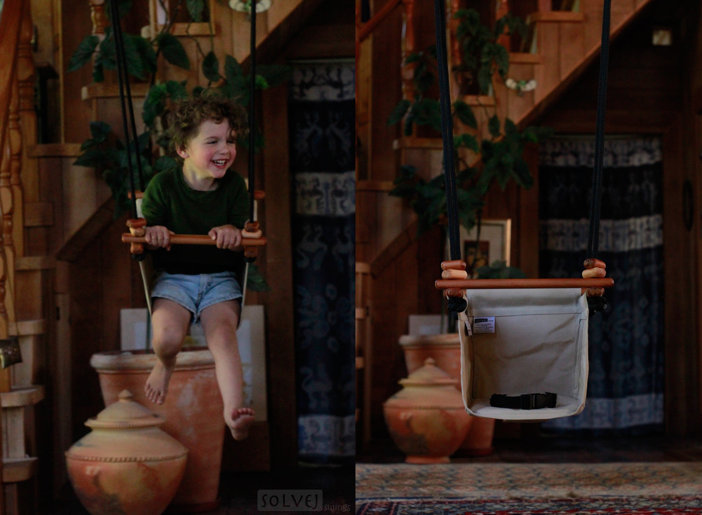Convertible swing in toddler mode