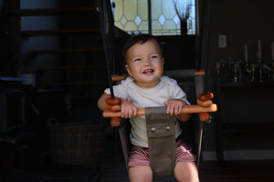 kids sensory swing, natural baby swing outdoors