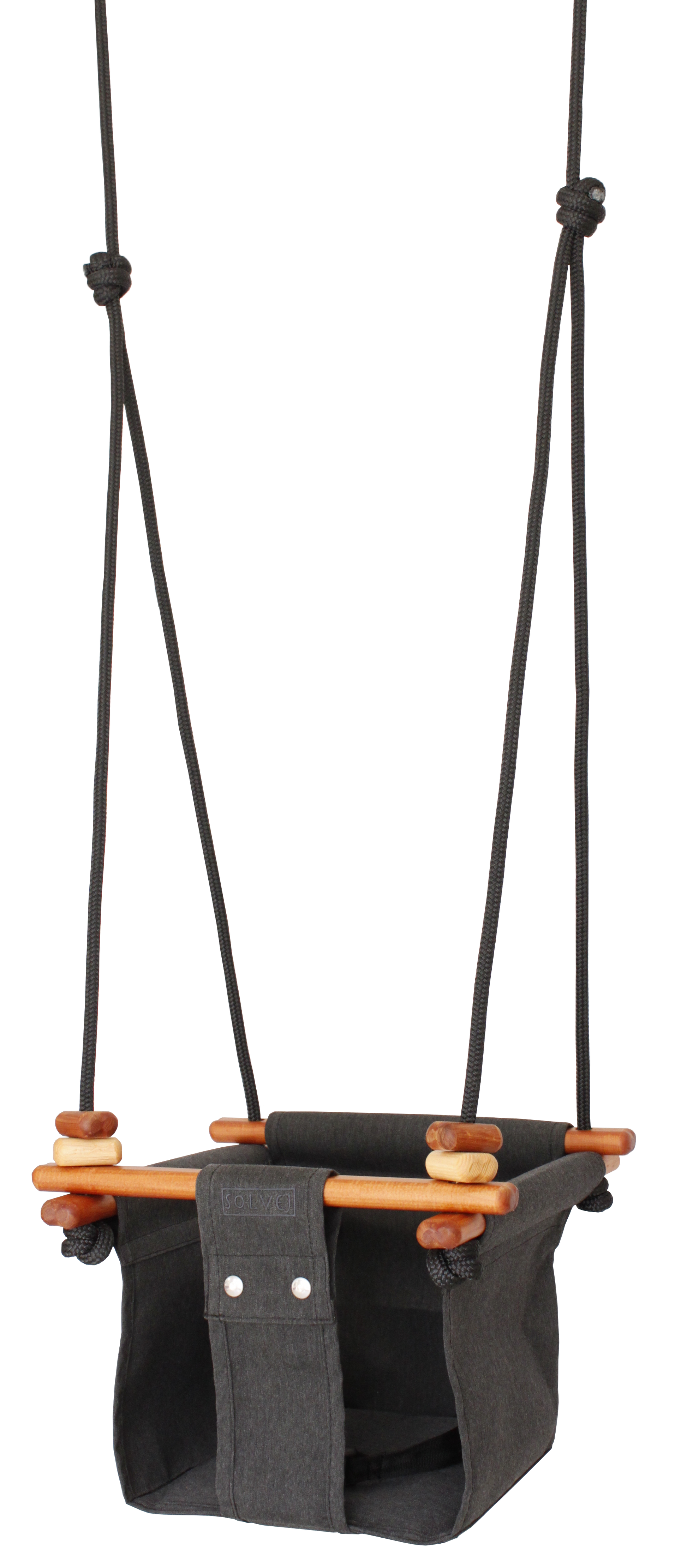 ethical sensory swing, heirloom baby swing in grey