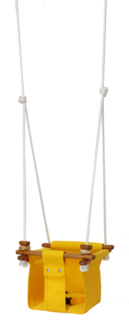 scandinavian design baby swing, outdoor wooden infant swing